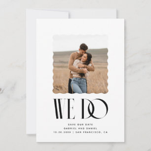 Modern Editorial Wedding   WE DO Wavy Photo Frame Save The Date