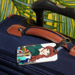Modern  Education Pretty Girl Rabbit Travel Luggage Tag