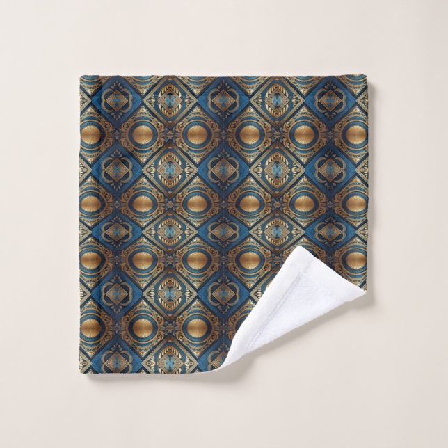 Modern Egyptian, Islamic, Arabic & African design Bath Towel Set (Wash Cloth)