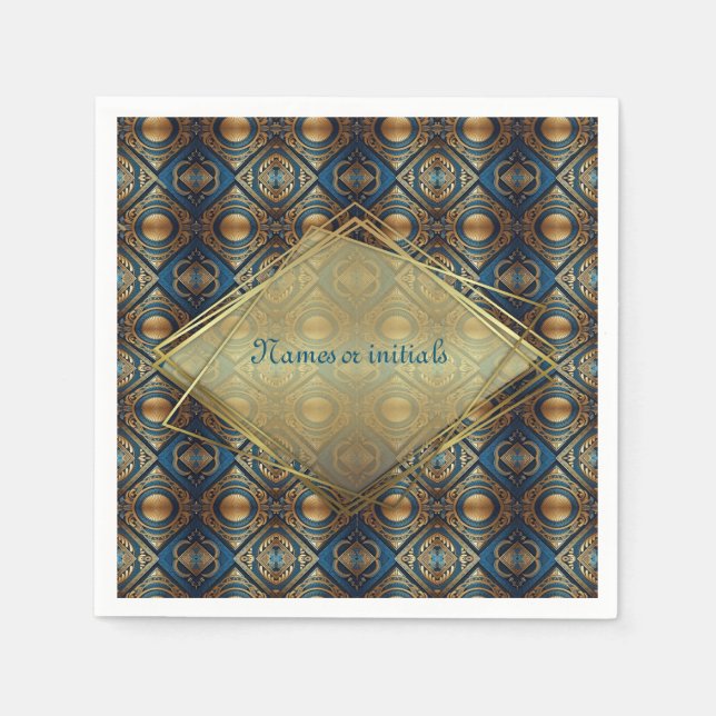 Modern Egyptian, Islamic, Arabic & African design Napkin (Front)