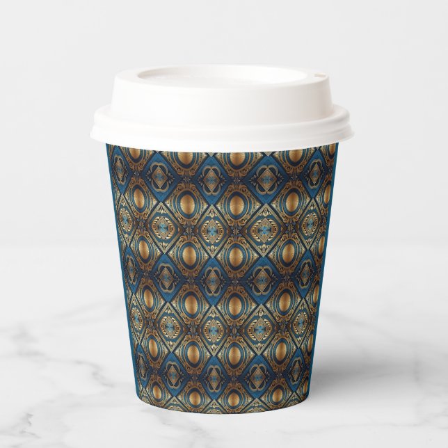 Modern Egyptian, Islamic, Arabic & African design Paper Cups (Front)