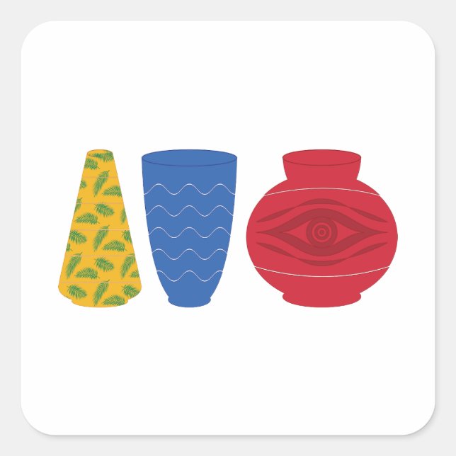 Modern Egyptian Vases Sticker (Front)