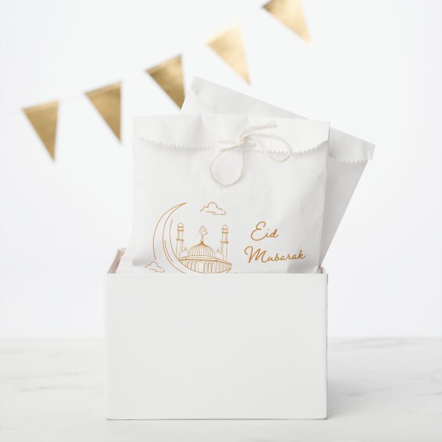 Modern Eid Mubarak Happy Eid Favour Bag (Party)