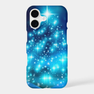 Modern Electric Blue Christmas Tree with Lights