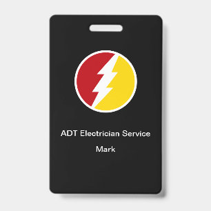 Modern Electrician Employee ID Name Badges
