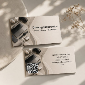 Modern Electronics Company Designed Business Card