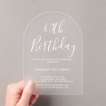 Modern Elegance  60th Birthday  Acrylic Invitations<br><div class="desc">Modern Elegance 60th Birthday Invitation</div>