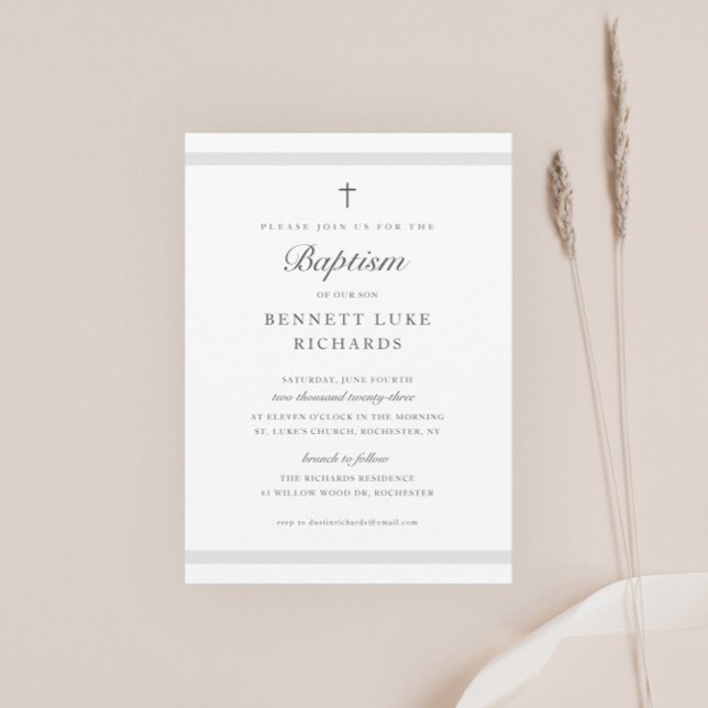 Modern Elegance Baptism Invitation (Creator Uploaded)