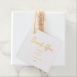 Modern Elegance Black Wedding Thank You  Favour Tags<br><div class="desc">Modern Elegance Black Wedding Thank You Foil Favour Tags</div>
