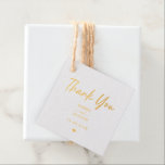 Modern Elegance Black Wedding Thank You  Favour Tags<br><div class="desc">Modern Elegance Black Wedding Thank You Foil Favour Tags</div>