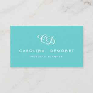 Modern Elegance Blue Business Card