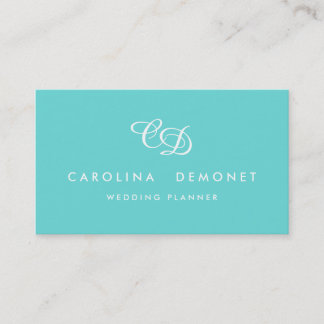 Modern Elegance Blue Business Card
