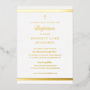 Modern Elegance Boys Baptism Gold