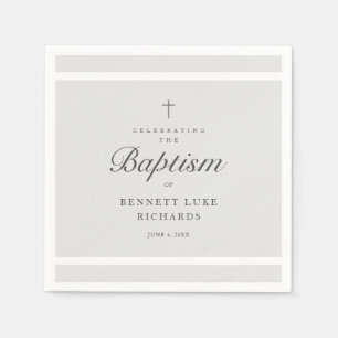 Modern Elegance Boys or Girls Baptism Napkin
