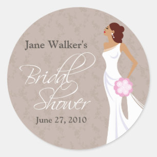 Modern Elegance Bridal Shower Sticker