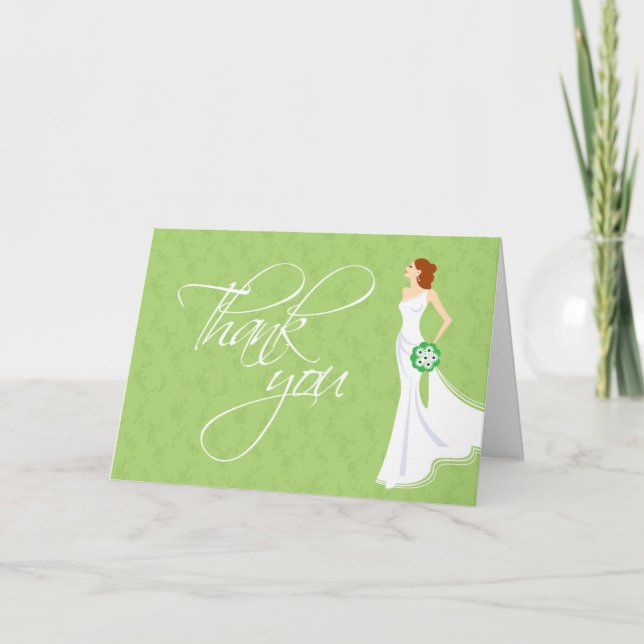Modern Elegance Bridal Shower Thank You Card (Front)