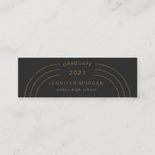 modern elegance gold graduation Name Card