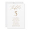 Modern Elegance Gold Table Number Seating Chart