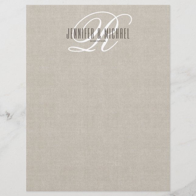 Modern Elegance Monogram Letterhead (Front)