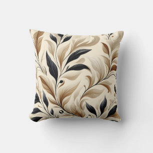 Modern Elegance Natural Leaf Pattern Home Accent Throw Pillow