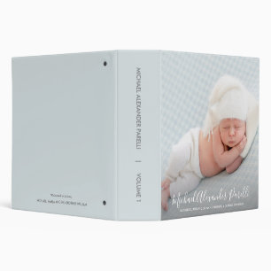Modern Elegance Newborn Baby Boy Photo Albumn Binder