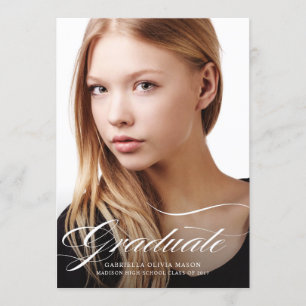 Modern Elegance Photo Graduation Announcement