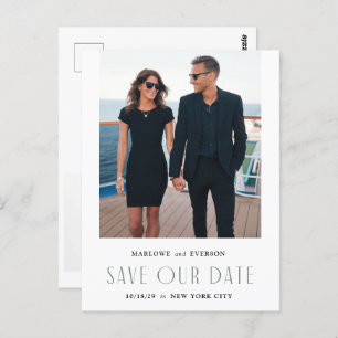 Modern Elegance Photo Save the Date Card Postcard