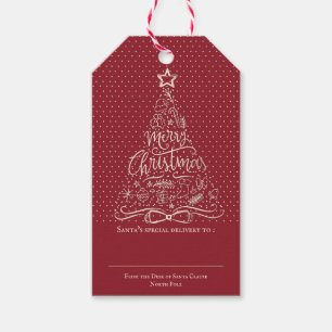 Modern Elegance Red Gift Tag