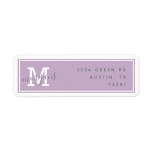 Modern Elegance   Return Address Label