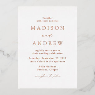 Modern Elegance Rose Gold Wedding