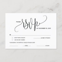 Modern elegance RSVP (Response) Enclosure Card