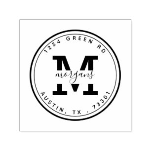 Modern Elegance   Self Inking Rubber Stamp