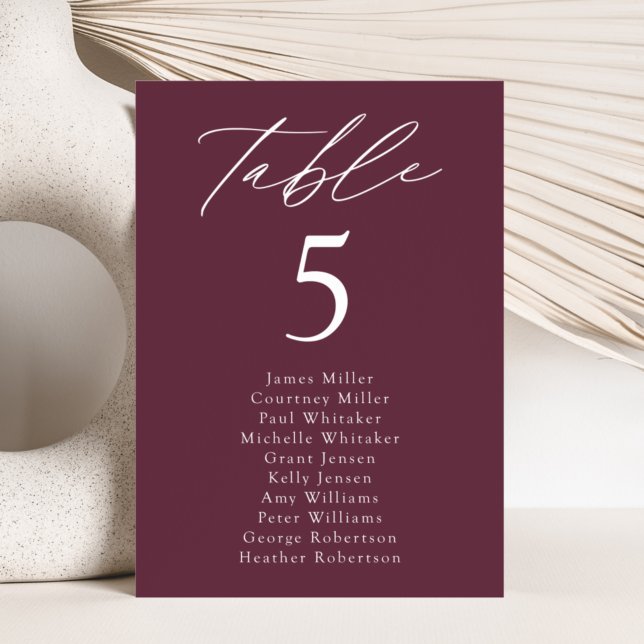 Modern Elegance Wine Table Number Seating Chart (Creator Uploaded)