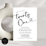 Modern Elegant 21st Birthday Party Invitation<br><div class="desc">Celebrate in style with our Modern Elegant 21st Birthday Party Invitation! Featuring a sleek design with bold typography and sophisticated accents, this invitation perfectly captures the excitement of reaching such a major milestone. Whether you’re planning a chic soirée or a fun-filled celebration, this invitation sets the tone for an unforgettable...</div>