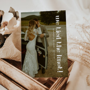 Modern Elegant 2-Photo Wedding Elopement Announcement