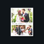 Modern Elegant 4 Photos Collage Wedding Canvas Print<br><div class="desc">Modern 4 Photo Collage Wedding Canvas Print</div>