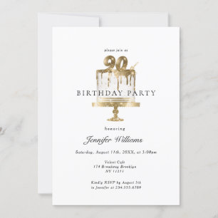 Modern, elegant 90. birthday invitation