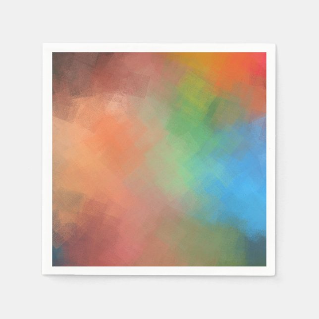 Modern Elegant Abstract Art Colourful Template Napkin (Front)