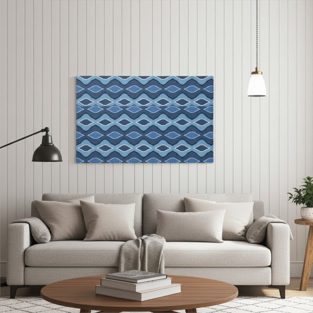 Modern, Elegant Abstract Blue Jay Pattern Canvas Print (Creator Uploaded)