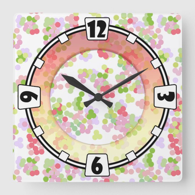 Modern, elegant, abstract, decorative, clock (Front)