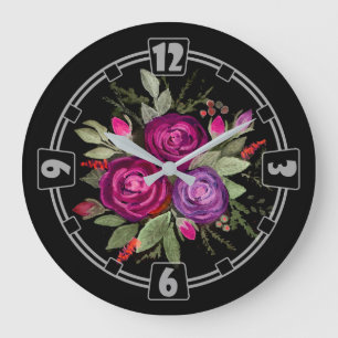 Modern, elegant, abstract, decorative, clock, colo large clock