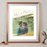 Modern Elegant Add Photo Mr & Mrs Couple Portrait Foil Prints<br><div class="desc">Give your home a stylish upgrade with this one-of-a kind real foil portrait. Customize it with your favourite photo and your wedding date to create a unique masterpiece or an unforgettable gift !</div>