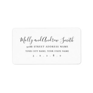 Modern elegant address label party/wedding
