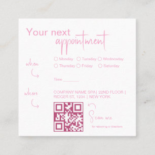 Modern Elegant appointment card with QRcode