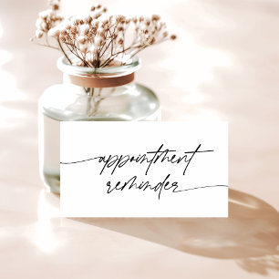 Modern Elegant Appointment Reminder Script  Card