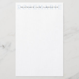Modern Elegant Baby Blue Personalized Stationery