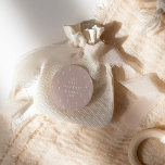 modern elegant baby first christmas baby classic round sticker<br><div class="desc">Baby's First Christmas holiday design. Hand drawn natural neutral terracotta christmas tree pattern with space for babies name and year. Part of a collection.</div>