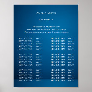 Modern Elegant Beauty Salon Price List Poster