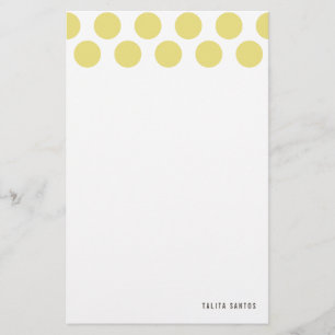 Modern Elegant Beige Sand Dots Personalized Stationery