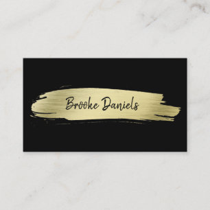 Modern Elegant Black and Gold Business Card